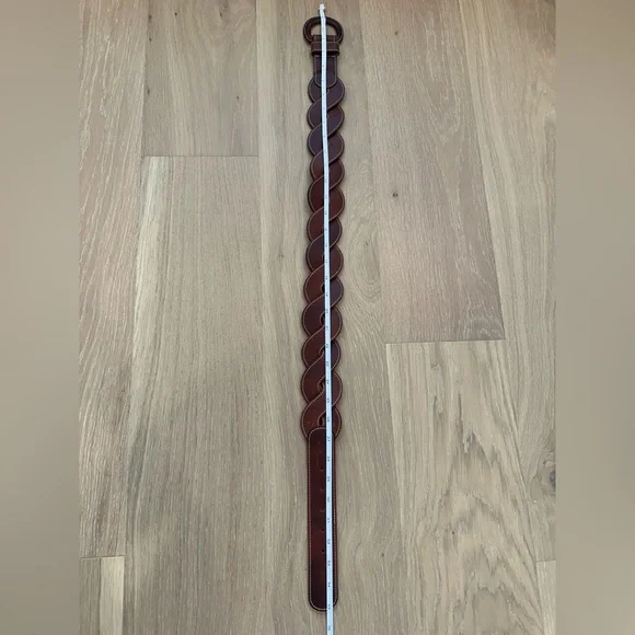 Women’s Woven Cow Hide Leather Brown Belt Roped Rodeo Western Country Concert - Picture 5 of 7